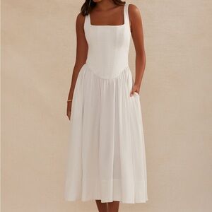 Birdy Grey Lauren White Midi Dress